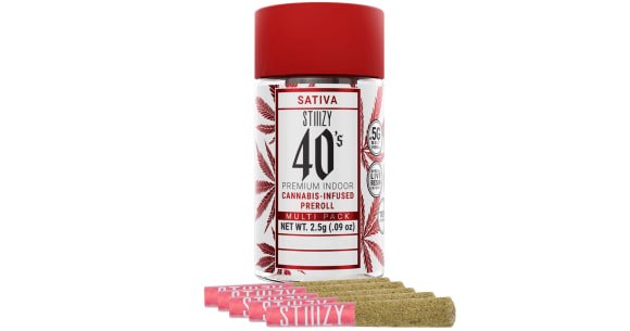STIIIZY Infused 40s Pre-Rolls (5pk) - .5G Strawberry Cough
